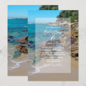 Rocky Beach Wedding Invitations Kaart (Voorkant / Achterkant)