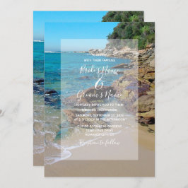 Rocky Beach Wedding Invitations Kaart