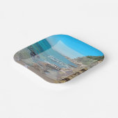 Rocky Beach Wedding Papieren Bordje (Gebogen)