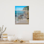 Rocky Beach Wedding Seating Chart Poster (Keuken)