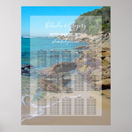 Rocky Beach Wedding Seating Chart Poster