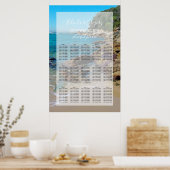 Rocky Beach Wedding Seating Chart Poster (Keuken)