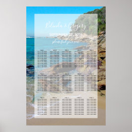 Rocky Beach Wedding Seating Chart Poster