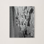 Rocky Beach zwart-wit foto puzzel (Verticaal)