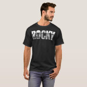 Rocky Black Classic Fit Katoen Crew Neck Adult G T-shirt (Voorkant volledig)