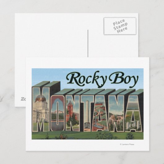 Rocky Boy, Montana Briefkaart (Voorkant / Achterkant)