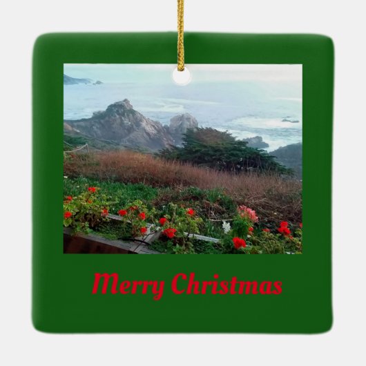 Rocky California Coast Rocky Point Keramisch Ornament (Achterkant)