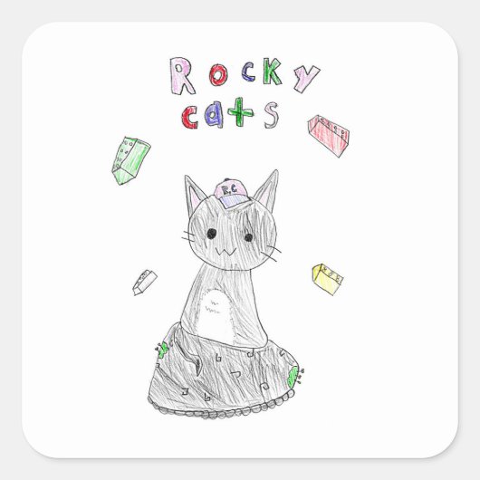 Rocky Cats sticker (Voorkant)