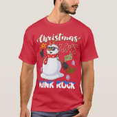 Rocky Christmas Santa Claus Concert In Punk Rock g T-shirt (Voorkant)