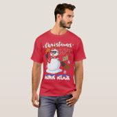Rocky Christmas Santa Claus Concert In Punk Rock g T-shirt (Voorkant volledig)