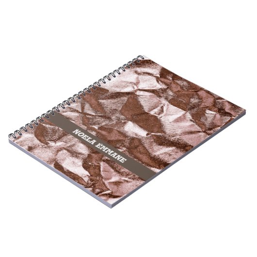 Rocky Classy Roos Gold Monogram Notitieboek (Linkerzijde)