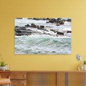 Rocky Coast bij Kauai, Hawaï Canvas Afdruk (Insitu (Woonkamer))