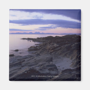 Rocky Coast bij Sunset in Kintyre, Argyll, Schotla Magneet