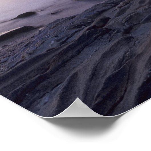 Rocky Coast bij Sunset in Kintyre, Argyll, Schotla Poster (Hoek)