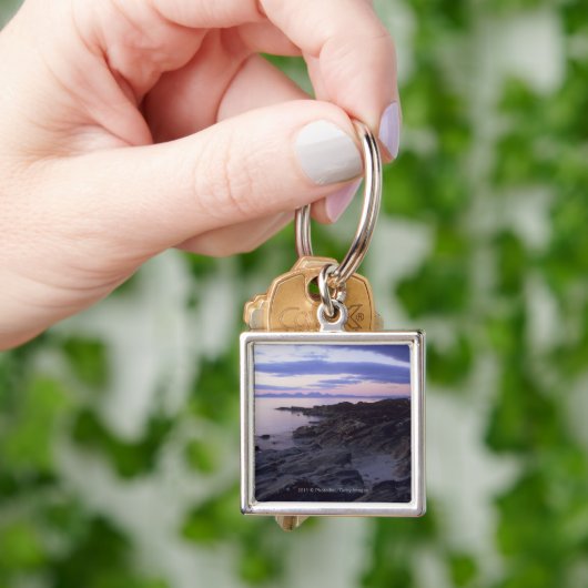 Rocky Coast bij Sunset in Kintyre, Argyll, Schotla Sleutelhanger (Hand)