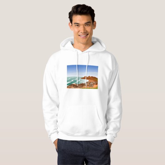 Rocky Coast Mannen Hoodie (Voorkant volledig)
