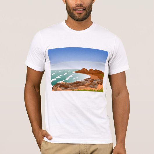 Rocky Coast Mannen T-shirt (Voorkant)