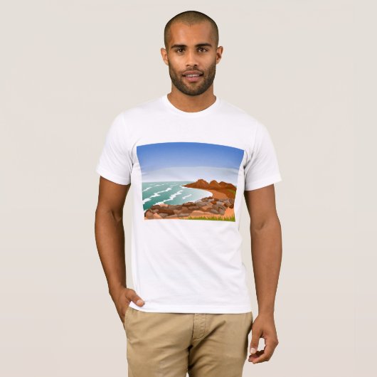 Rocky Coast Mannen T-shirt (Voorkant volledig)