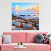 Rocky Coast shore Ocean Canvas  Afdruk (Insitu (Woonkamer))