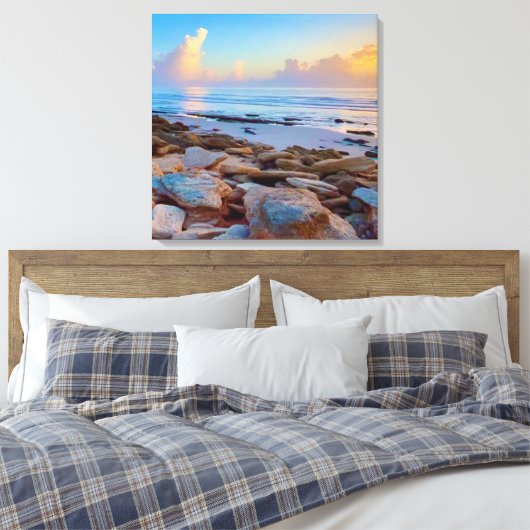 Rocky Coast shore Ocean Canvas Afdruk (Insitu (Slaapkamer))