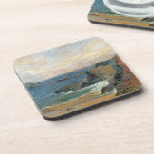 Rocky Coast van Paul Gauguin,  impressionisme Bier Onderzetter (Linkerzijde)