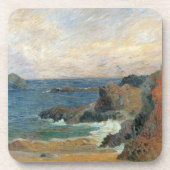 Rocky Coast van Paul Gauguin,  impressionisme Bier Onderzetter (Voorkant)