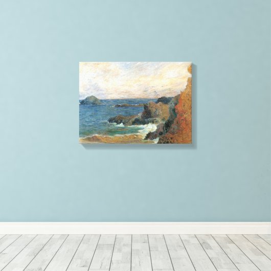Rocky Coast van Paul Gauguin,  impressionisme Canvas Afdruk (Insitu (Houten vloer))