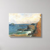 Rocky Coast van Paul Gauguin,  impressionisme Canvas Afdruk (Voorkant)