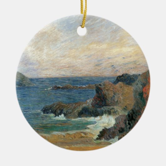 Rocky Coast van Paul Gauguin,  impressionisme Keramisch Ornament (Voorkant)