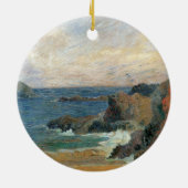 Rocky Coast van Paul Gauguin,  impressionisme Keramisch Ornament (Achterkant)