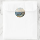 Rocky Coast van Paul Gauguin,  impressionisme Ronde Sticker (Tas)