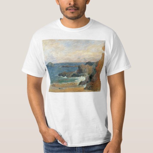 Rocky Coast van Paul Gauguin,  impressionisme T-shirt (Voorkant)