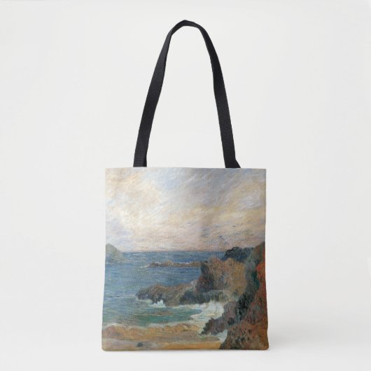 Rocky Coast van Paul Gauguin,  impressionisme Tote Bag (Voorkant)