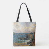 Rocky Coast van Paul Gauguin,  impressionisme Tote Bag (Achterkant)