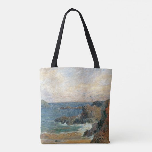 Rocky Coast van Paul Gauguin,  impressionisme Tote Bag (Achterkant)