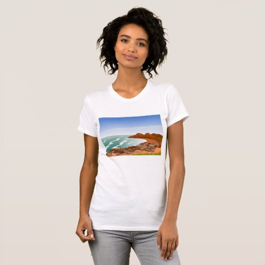 Rocky Coast Vrouwen T-shirt (Voorkant volledig)