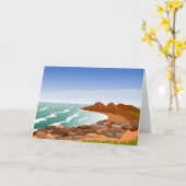 Rocky Coast Wenskaarten Kaart (Gele Bloem)