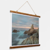 Rocky Coastal Sunset Hangend Wandkleed (Gebogen)