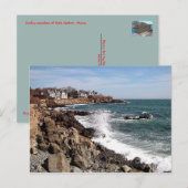 Rocky Coastline of York Harbour, Maine Briefkaart (Voorkant / Achterkant)