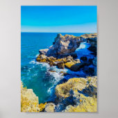 Rocky Coastline with Turquoise Sea – Mediterranean Poster (Voorkant)