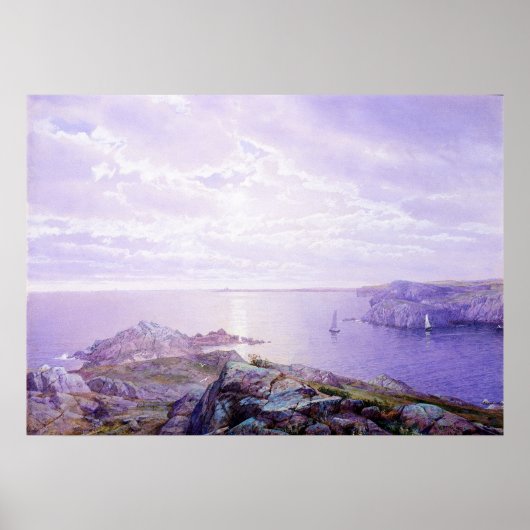 Rocky Cove van William Trost Richards Poster (Voorkant)