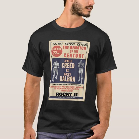 Rocky Creed vs Balboa Rematch van de centrale post T-shirt (Voorkant)
