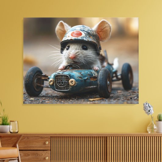 Rocky de racer canvas afdruk (Insitu (Woonkamer))