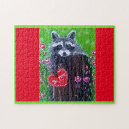 Rocky de Wasbeer Papieren Valentijnsdag Puzzel