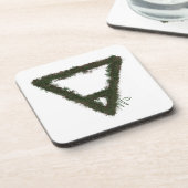 Rocky Earth Element Alchemy Symbool Bier Onderzetter (Linkerzijde)