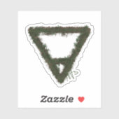 Rocky Earth Element Alchemy Symbool Custom Sticker (Vel)