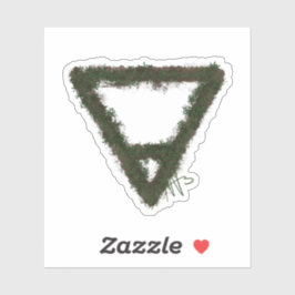 Rocky Earth Element Alchemy Symbool Custom Sticker