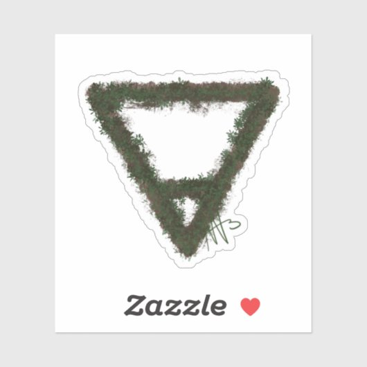 Rocky Earth Element Alchemy Symbool Custom Sticker (Vel)