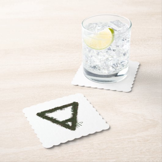 Rocky Earth Element Alchemy Symbool Kartonnen Onderzetters (Insitu)