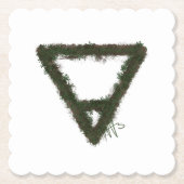 Rocky Earth Element Alchemy Symbool Kartonnen Onderzetters (Voorkant)